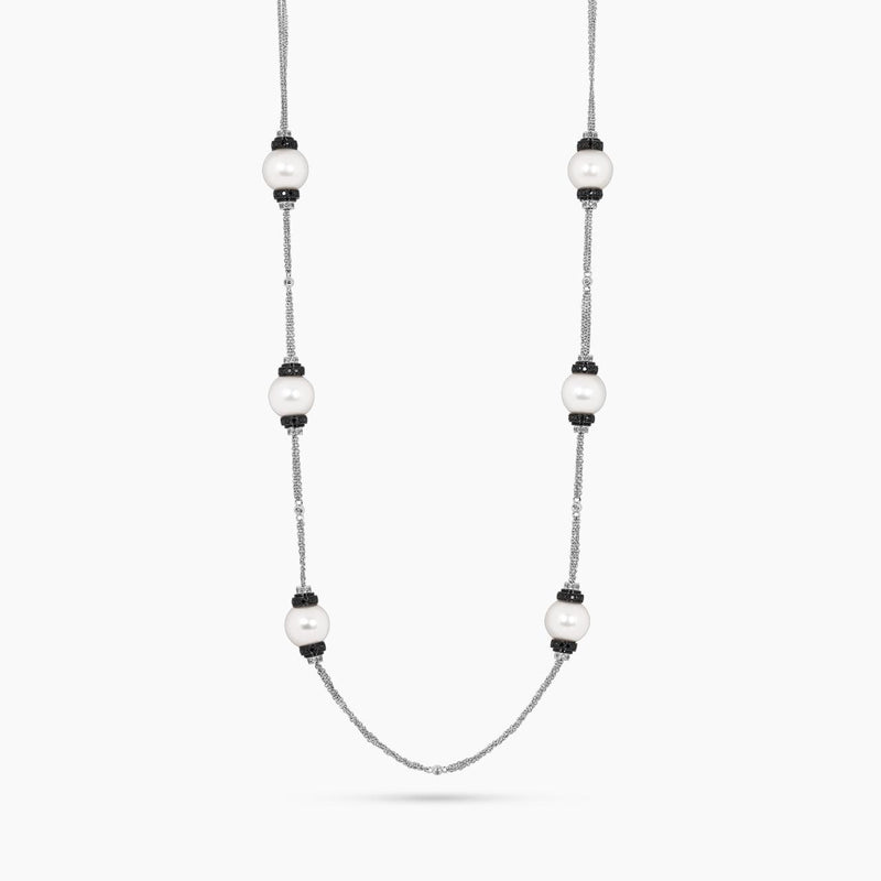 18ct white gold and South Sea pearl necklace