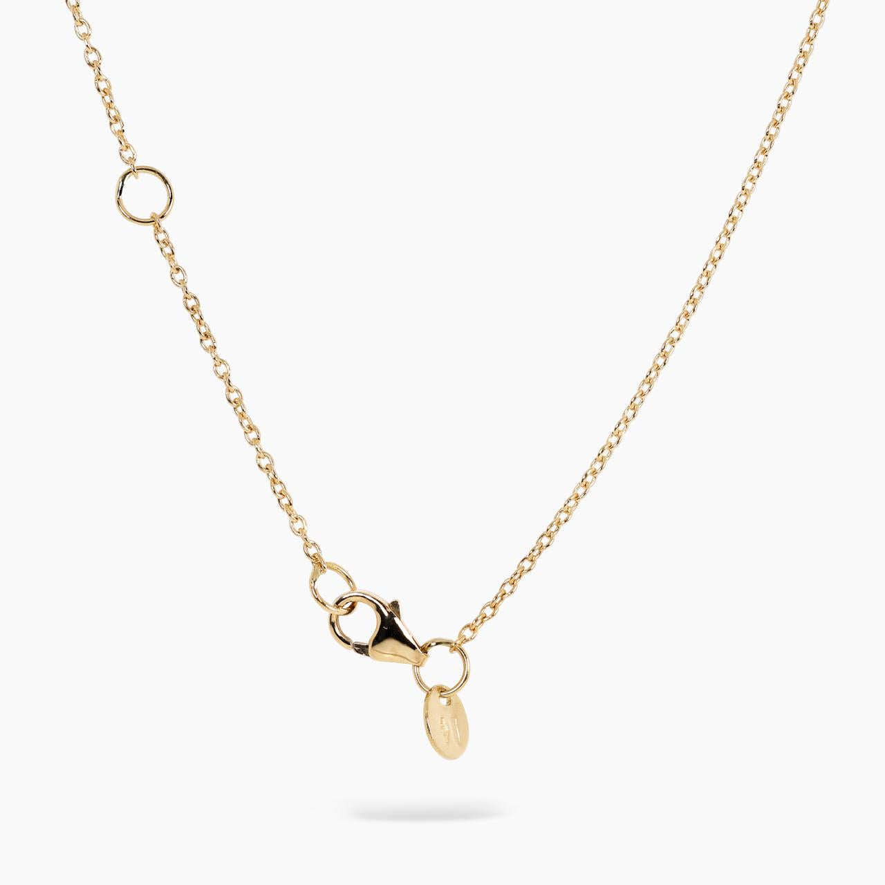 18ct yellow gold 45cm rosary necklace clasp