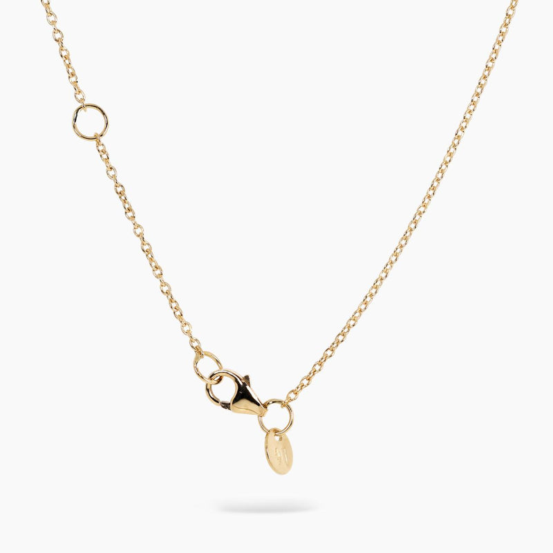 18ct yellow gold 45cm rosary necklace clasp