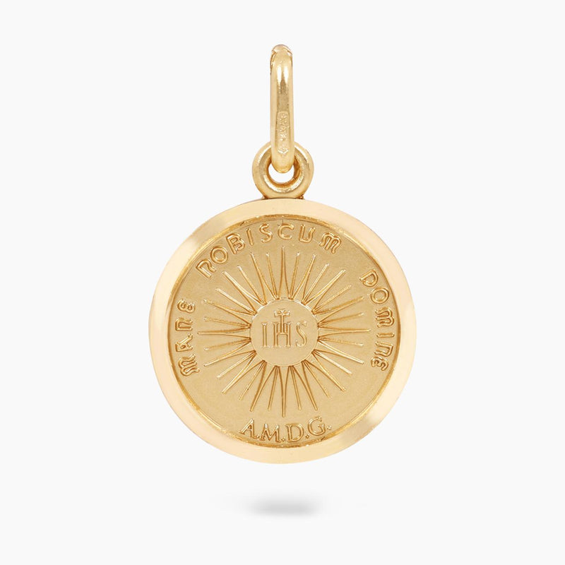 18ct yellow gold "Holy Face" medallion 15mm back