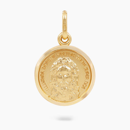 18ct yellow gold "Holy Face" medallion 15mm