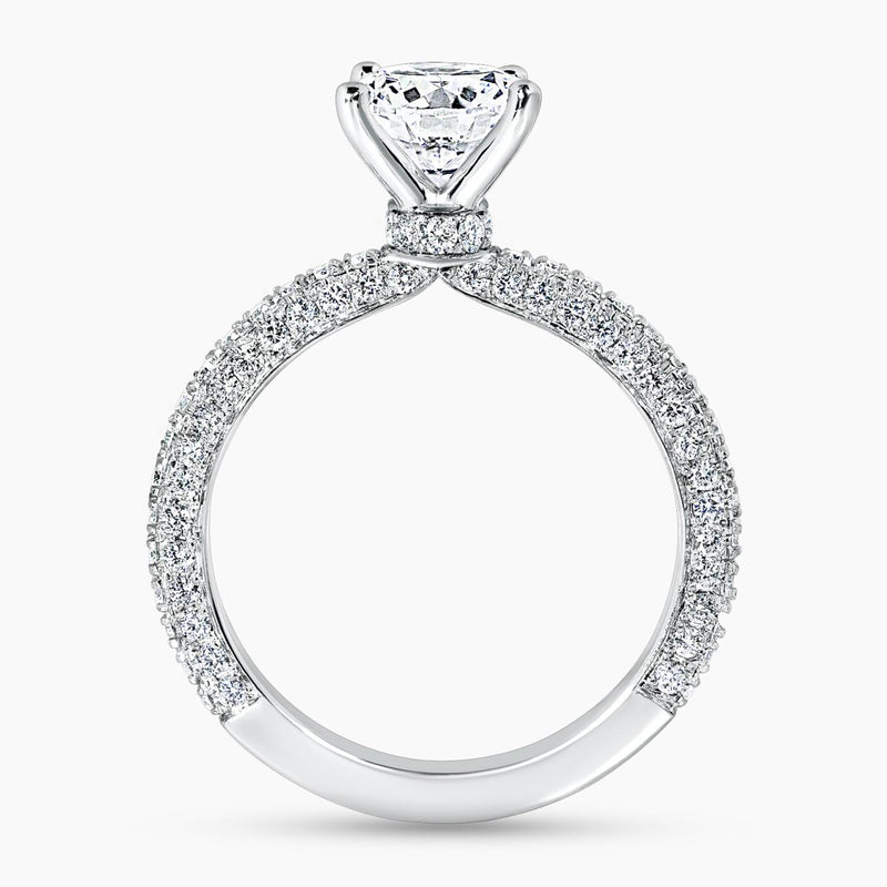 18ct white gold 1.21ct round brilliant cut diamond ring in a four claw setting