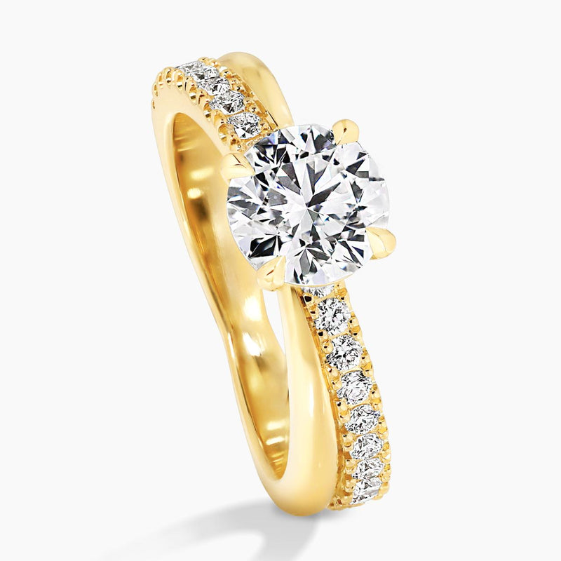 18ct yellow gold 1.27ct round brilliant cut LAB Grown Diamond ring