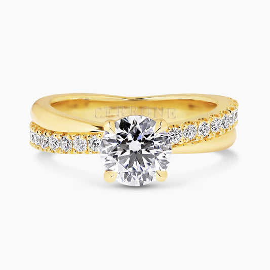 STELLA CADENTE 18ct yellow gold 1.27ct D VVS2 round brilliant cut LAB Grown Diamond Engagement ring IGI Cert