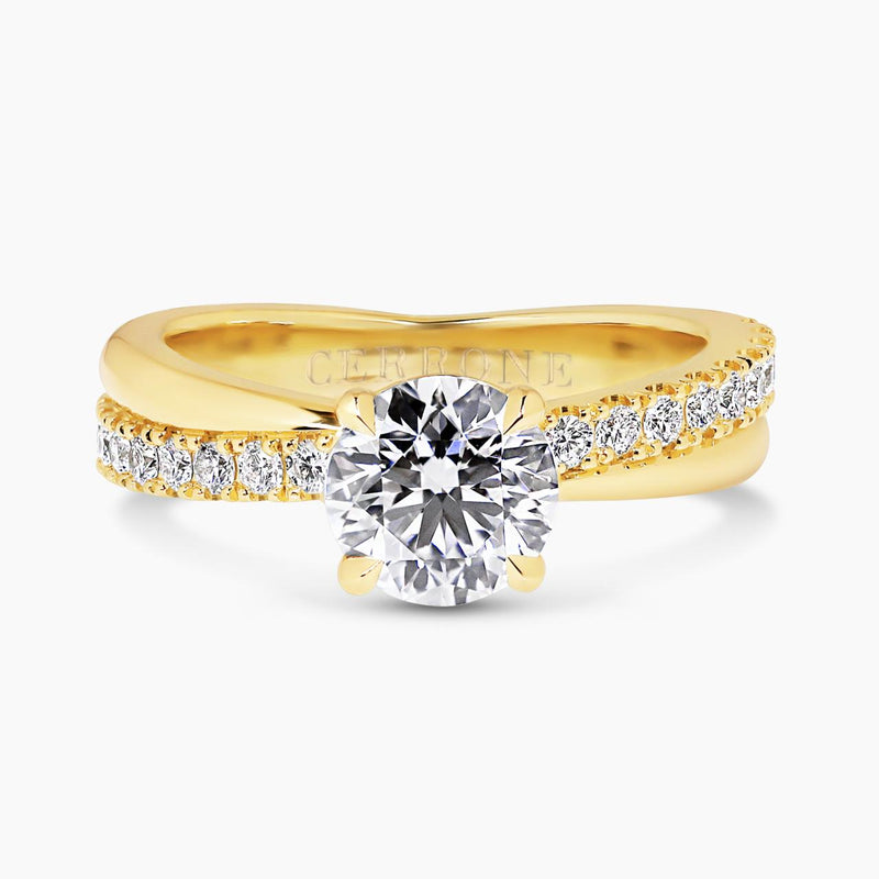 STELLA CADENTE - 18ct yellow gold 1.27ct D VVS2 round brilliant cut LAB Grown Diamond Engagement ring IGI Cert