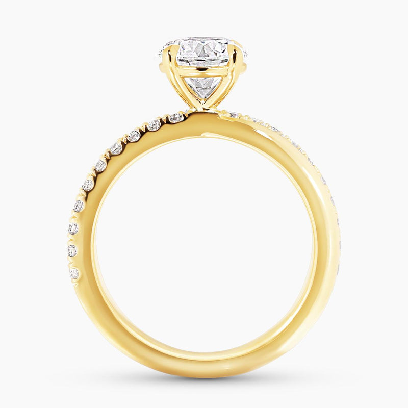 18ct yellow gold 1.27ct round brilliant cut LAB Grown Diamond ring
