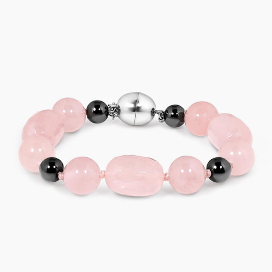 Hemitite and rose quartz bracelet from the Carmela Cerrone Collection
