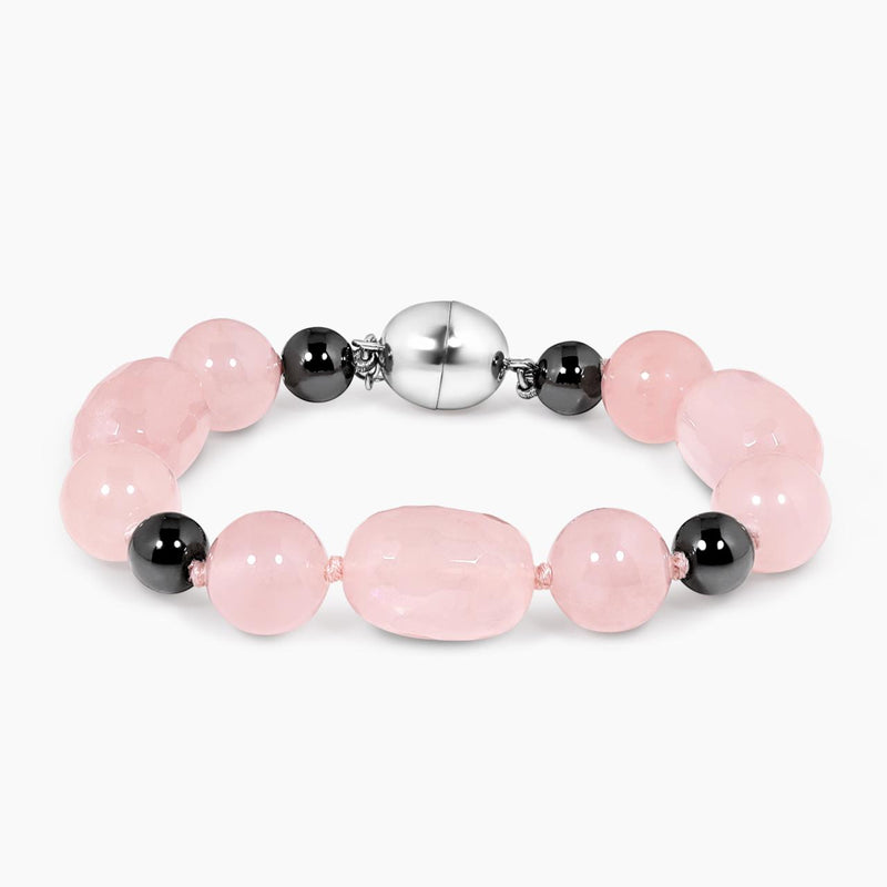 Hemitite and rose quartz bracelet from the Carmela Cerrone Collection