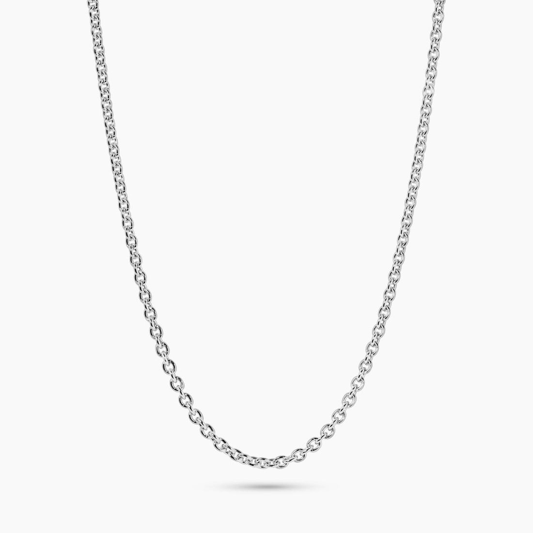 Platinum 45cm trace chain with a lobster clasp