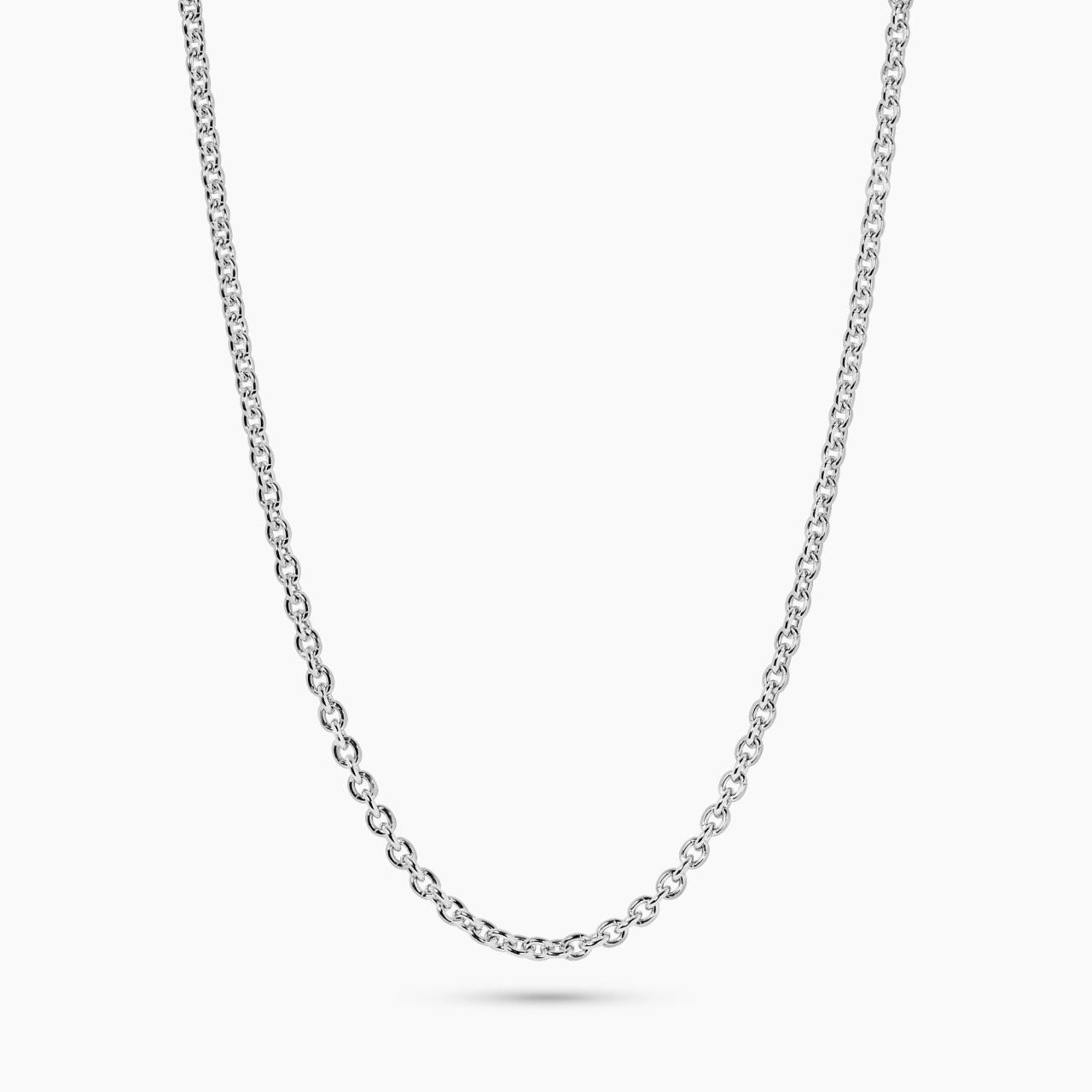Platinum 45cm trace chain with a lobster clasp