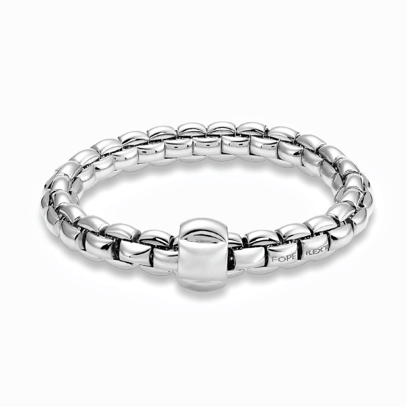 18ct white gold Fope stretch bracelet