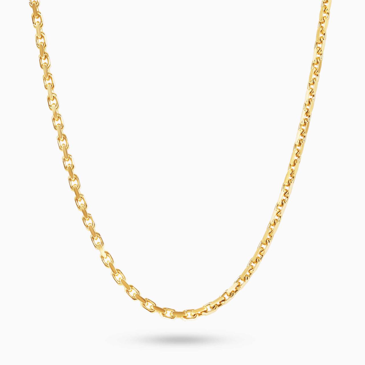 18ct yellow gold 50cm forzatina chain with parrot clasp