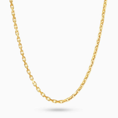 18ct yellow gold 50cm forzatina chain with parrot clasp