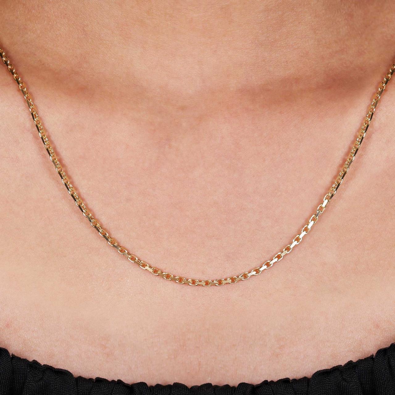 18ct yellow gold 50cm forzatina chain with parrot clasp