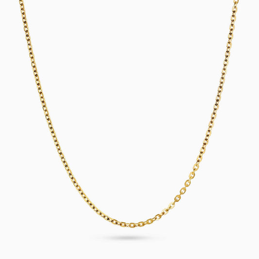 18ct yellow gold 45cm trace chain with spring ring clasp