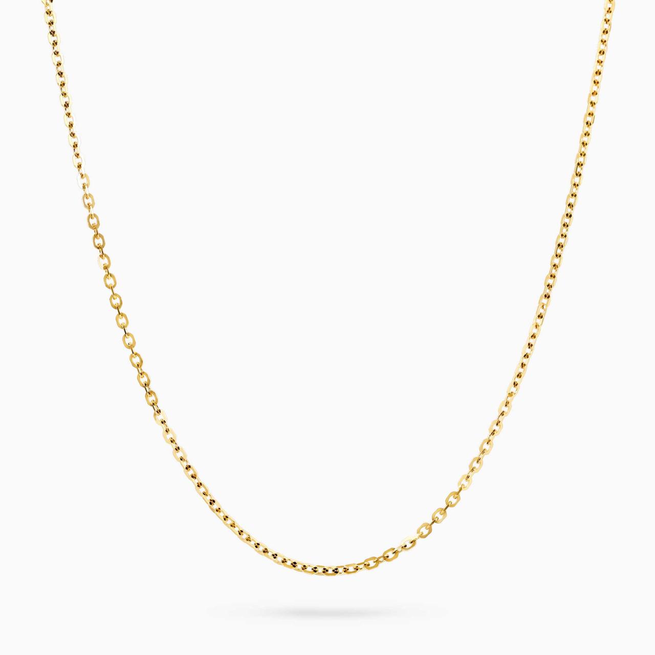 18ct yellow gold 50cm trace chain with spring ring clasp