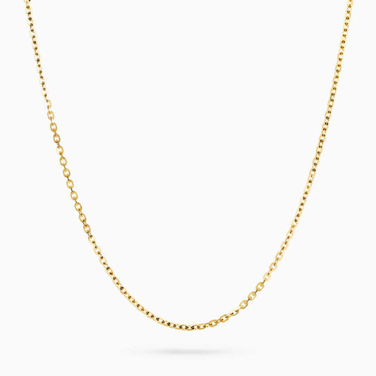 18ct yellow gold 50cm trace chain with spring ring clasp
