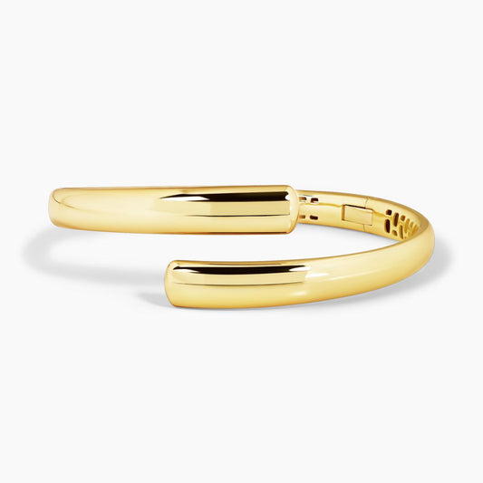 18ct yellow gold hinged bangle