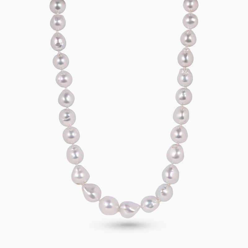 9-12mm South sea pearls necklace ended with a 18ct yellow gold diamond clasp from the Carmela Cerrone Collection