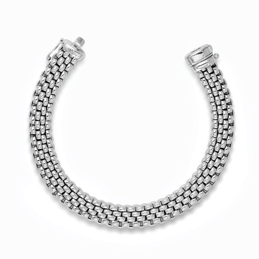 18ct white gold 19cm Fope mesh bracelet