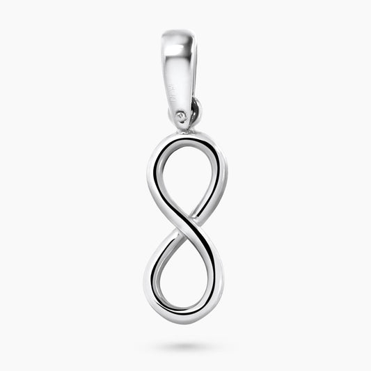 18ct white gold "infinity" shape pendant