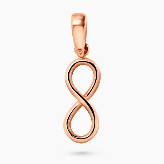 18ct rose gold "infinity" shape pendant
