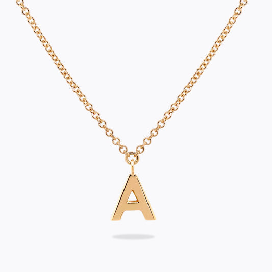 18ct yellow gold initial "A"  necklace
