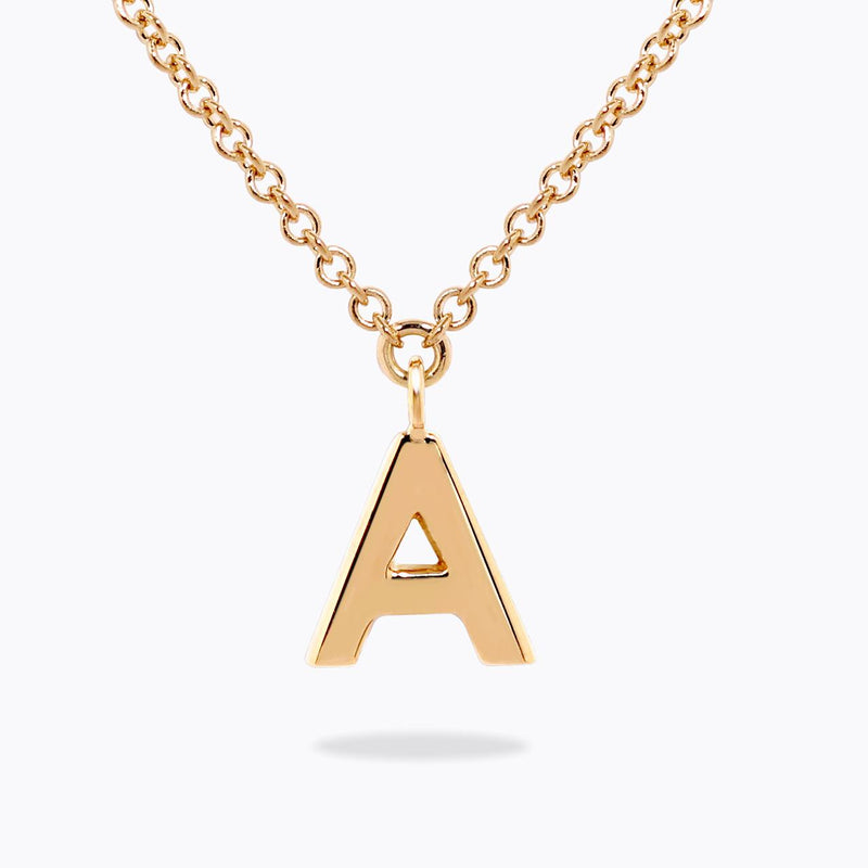 18ct yellow gold initial "A"  necklace