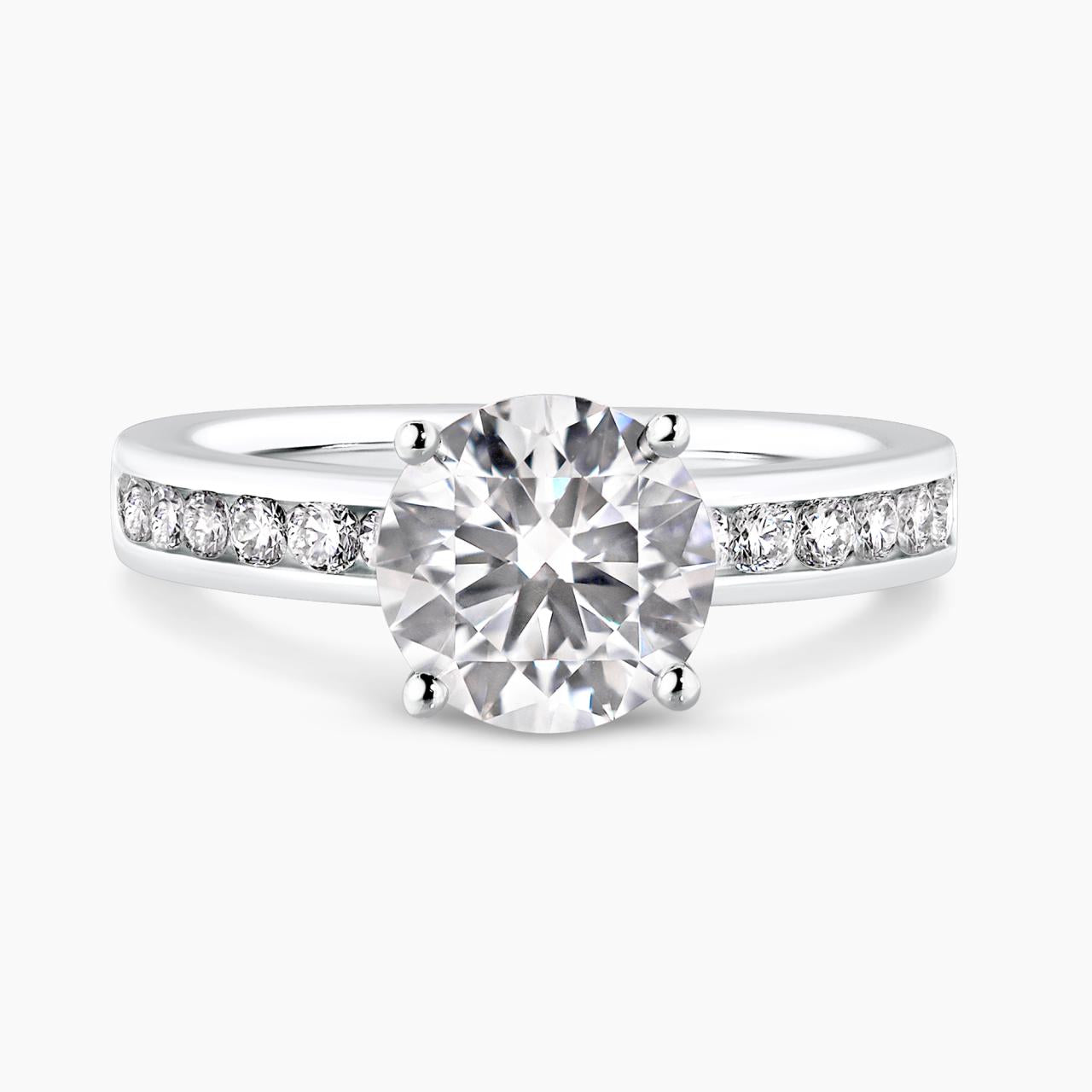 18ct white gold round brilliant cut LAB Grown diamond engagement ring