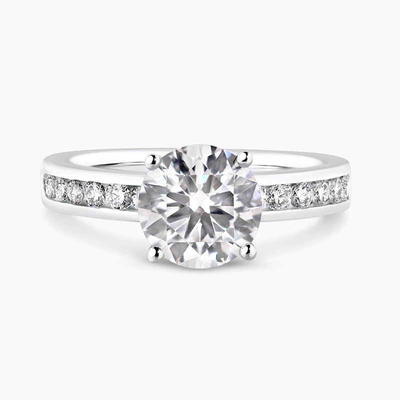 18ct white gold round brilliant cut LAB Grown diamond engagement ring