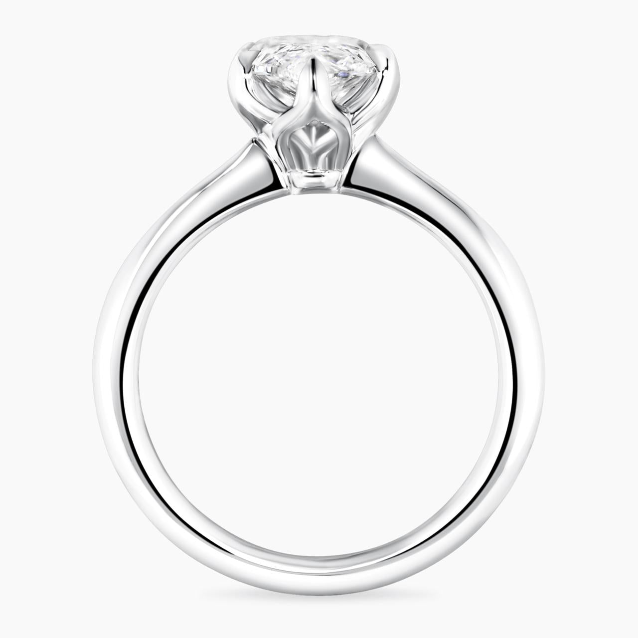 CORTINA - 18ct white gold 2.60ct E SI1 marquise cut solitaire diamond ring
