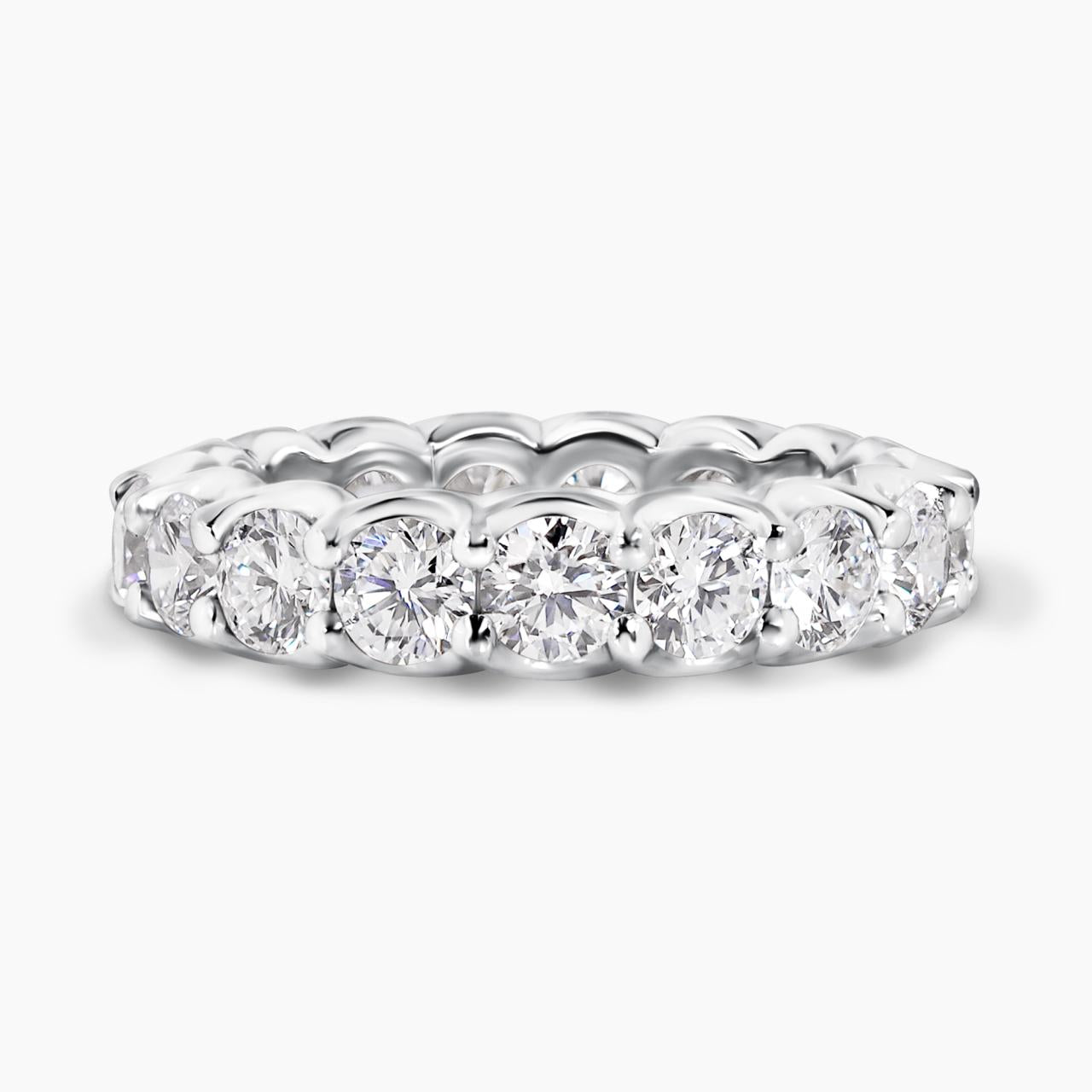 Platinum LAB Grown Round Brilliant cut Diamond full circle ring