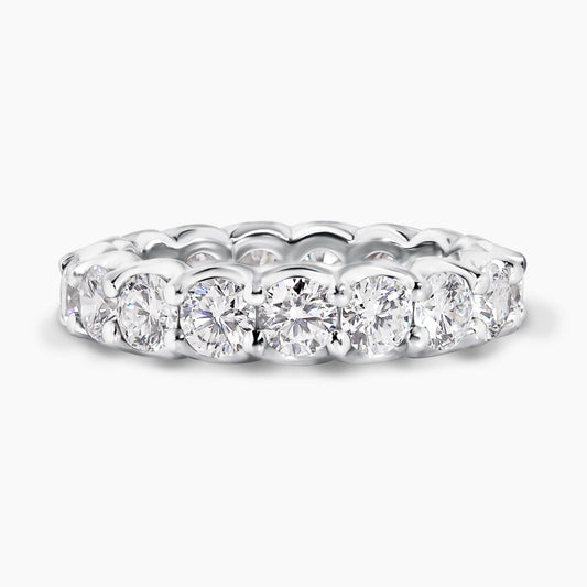 Platinum LAB Grown Round Brilliant cut Diamond full circle ring