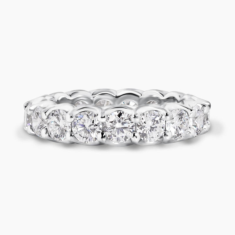 Platinum LAB Grown Round Brilliant cut Diamond full circle ring