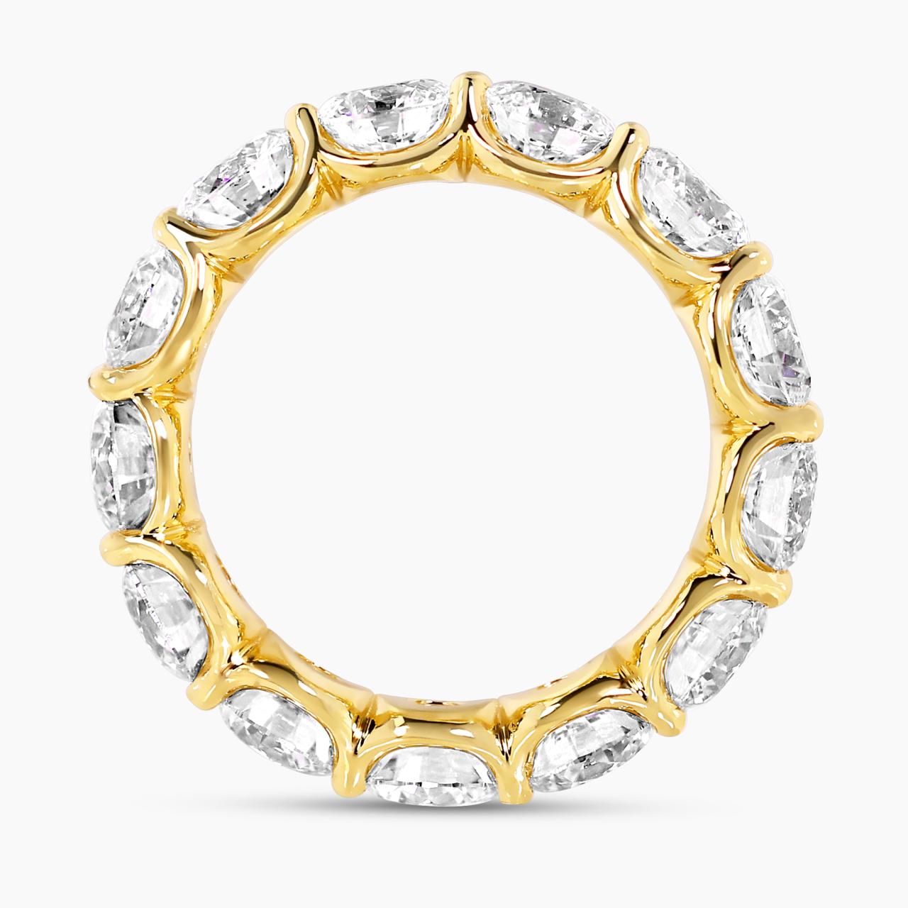 18ct yellow gold 5.32ct LAB Grown Round Brilliant Cut Diamonds ring side setting