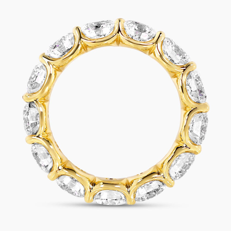 18ct yellow gold 5.32ct LAB Grown Round Brilliant Cut Diamonds ring side setting