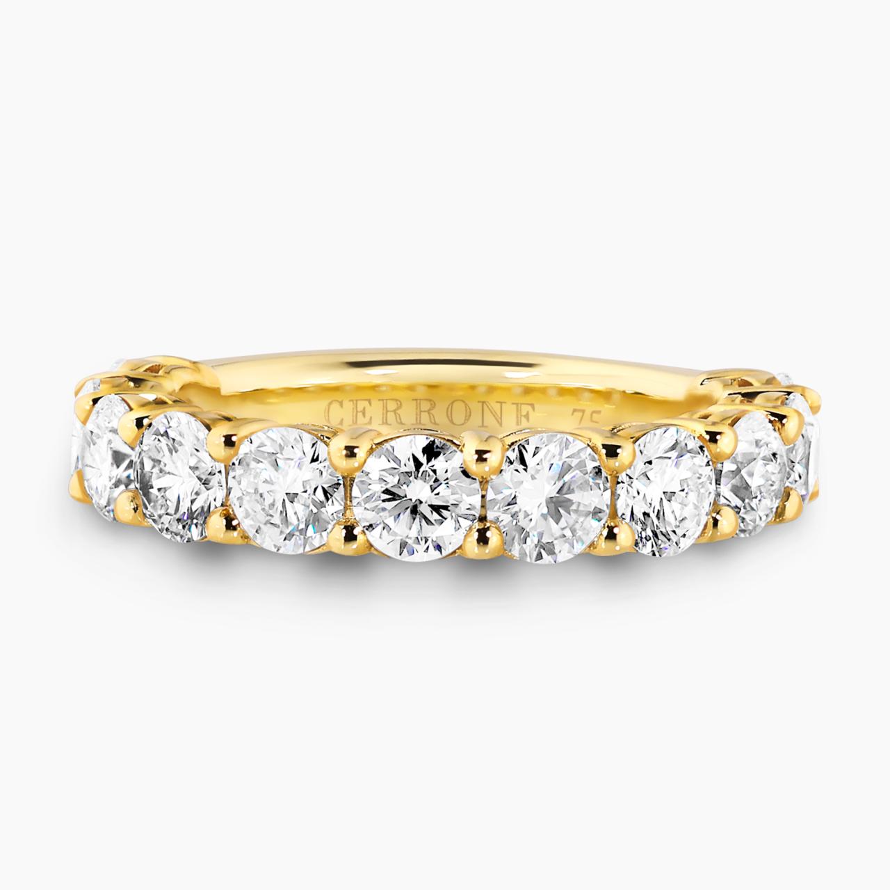 18ct yellow gold Round Brilliant Cut LAB Grown diamond ring