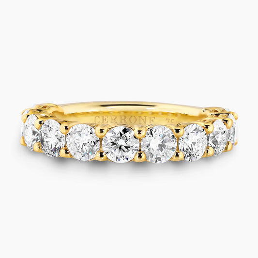 18ct yellow gold Round Brilliant Cut LAB Grown diamond ring