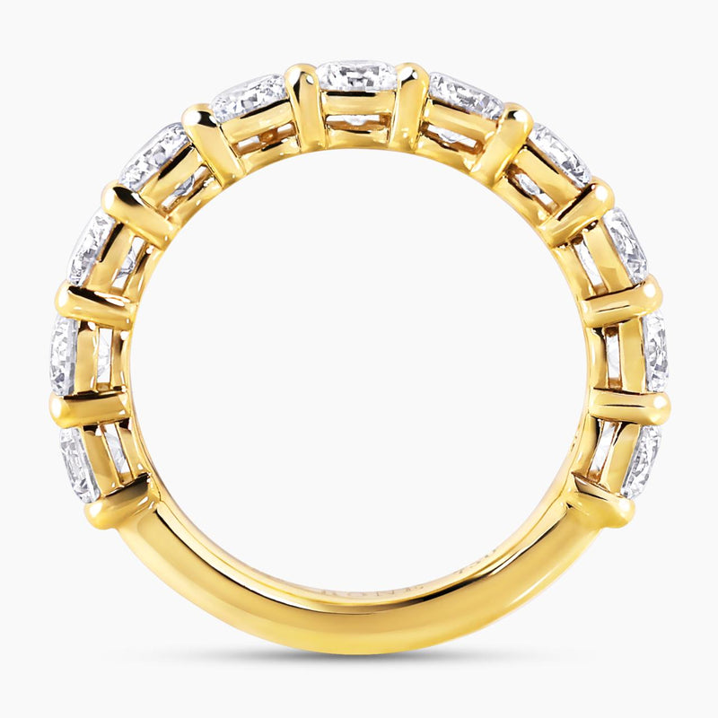 18ct yellow gold Round Brilliant Cut LAB Grown diamond ring side setting