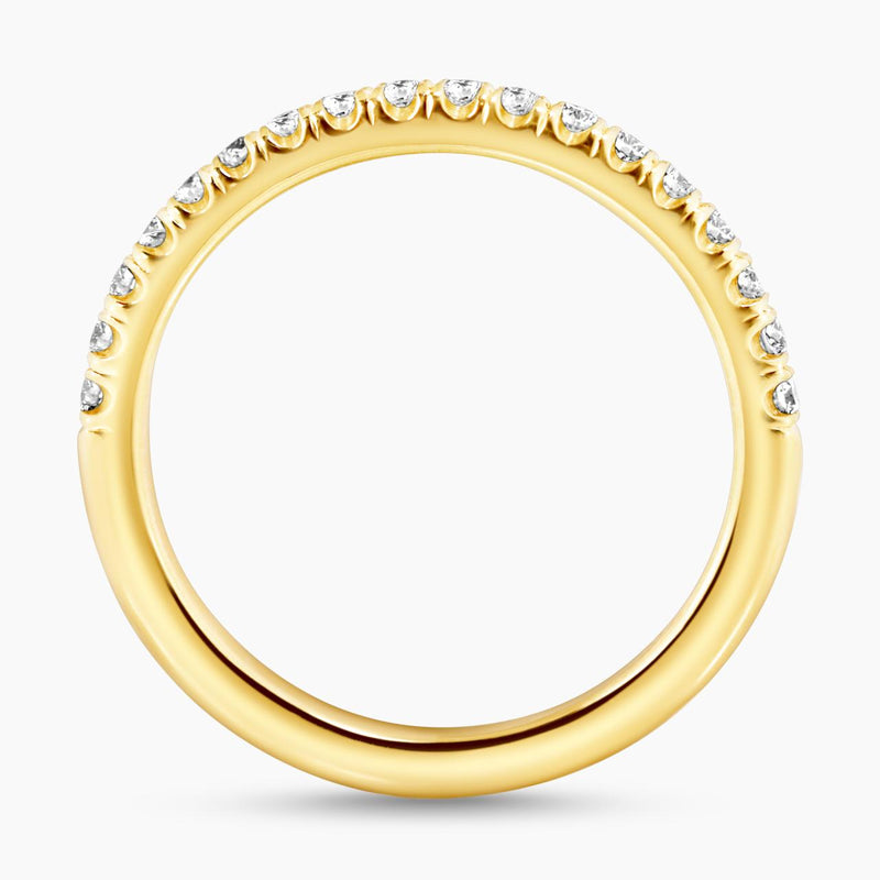 18ct yellow gold round brilliant cut diamond ring side setting