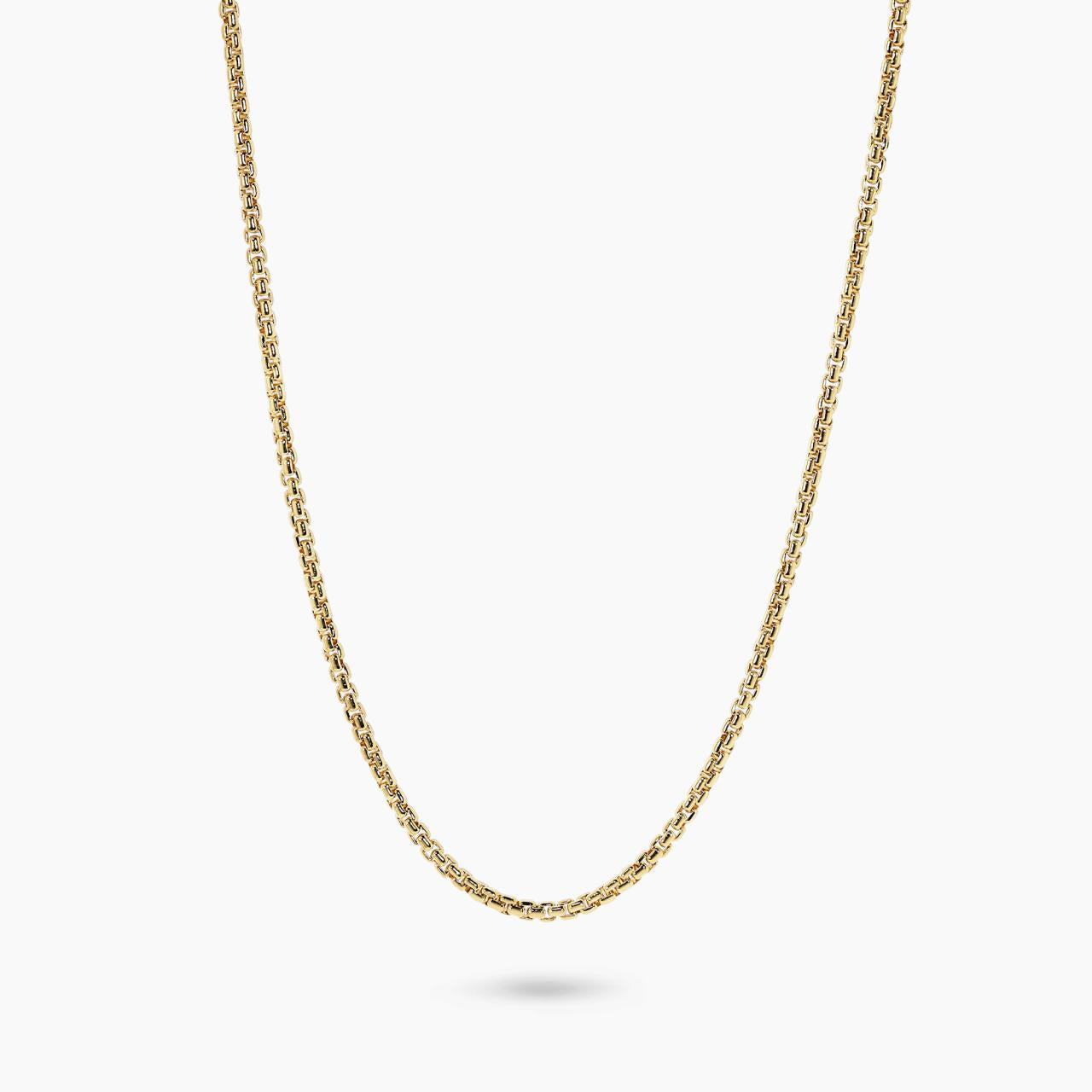 18ct yellow gold 50cm Inca chain with a parrot clasp