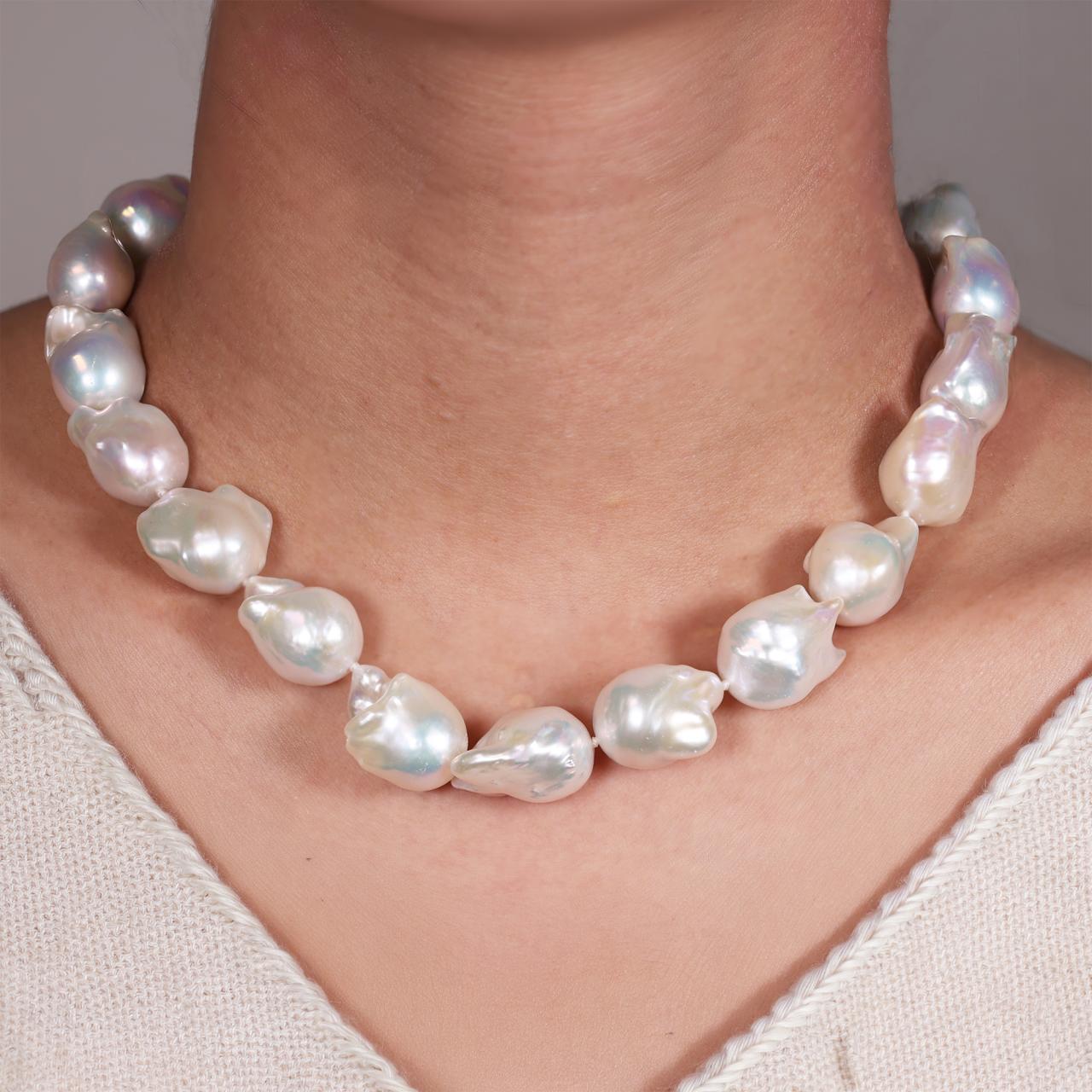 Fresh water 12-16mm baroque pearl necklace from Carmela Cerrone Collection