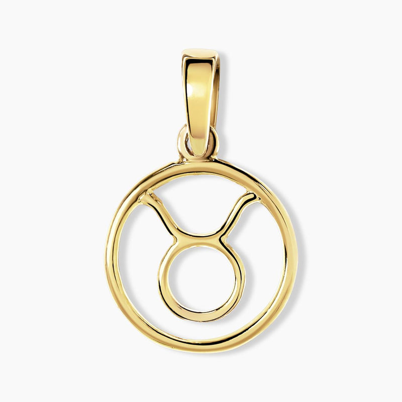 18ct yellow gold Taurus zodiac pendant