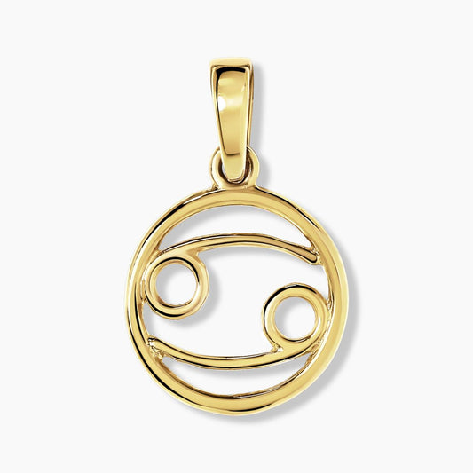 18ct yellow gold Cancer zodiac pendant