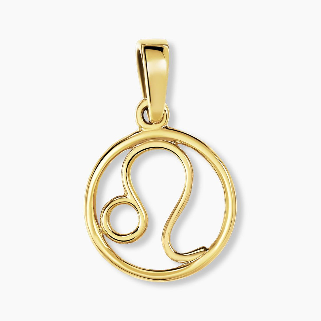 18ct yellow gold Leo zodiac pendant