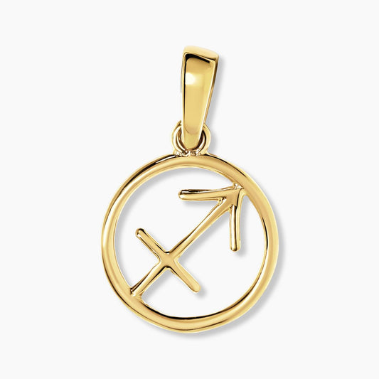 18ct yellow gold Sagittarius zodiac pendant
