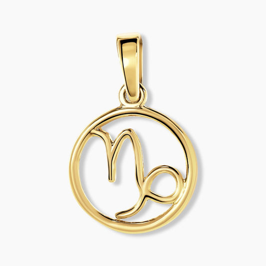 18ct yellow gold Capricorn zodiac pendant