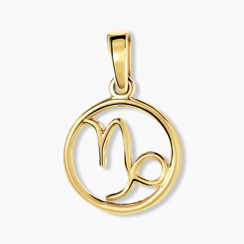 18ct yellow gold Capricorn zodiac pendant