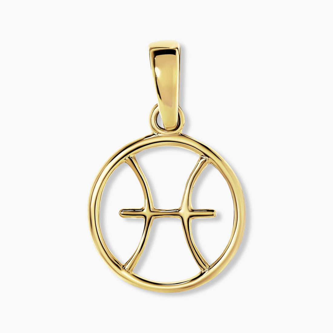 18ct yellow gold Pisces zodiac pendant