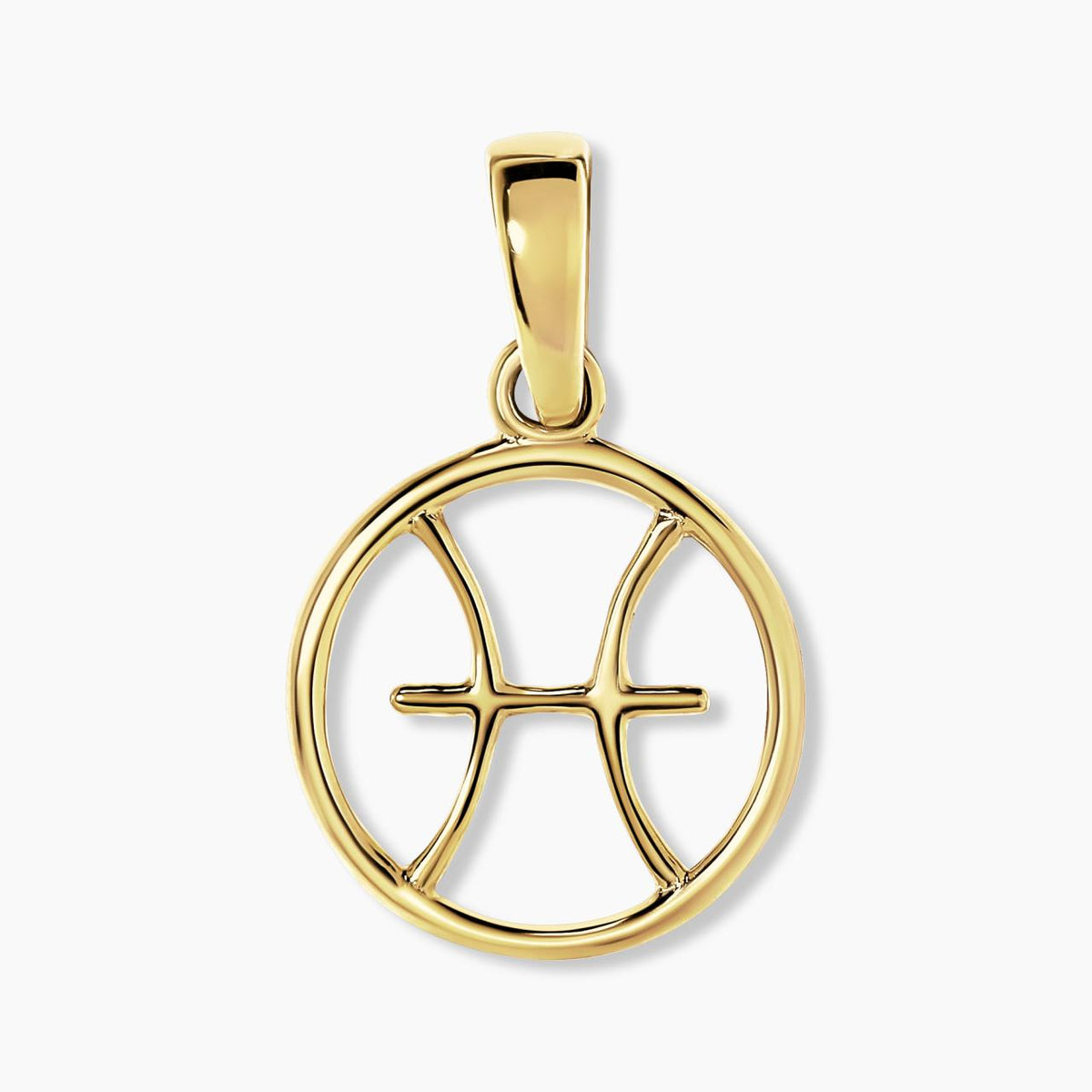 18ct yellow gold Pisces zodiac pendant